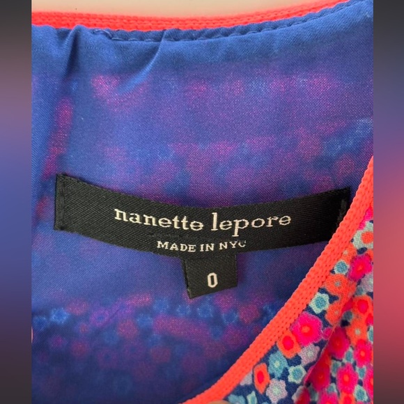 Nanette Lepore Pink and Blue Patterned Mini Dress - Picture 3 of 3